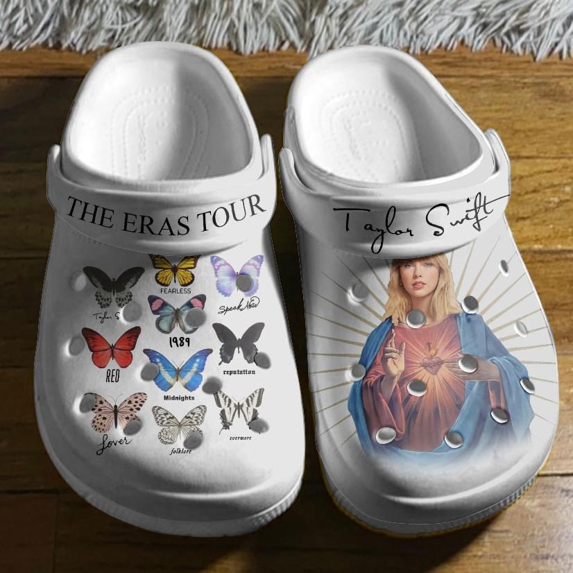 Taylor Swiftie Jesus White Clogs: Stylish Footwear for Swifties – Limited Edition Taylor Swiftie Jesus White Clogs: Stylish Footwear for Swifties – Limited Edition