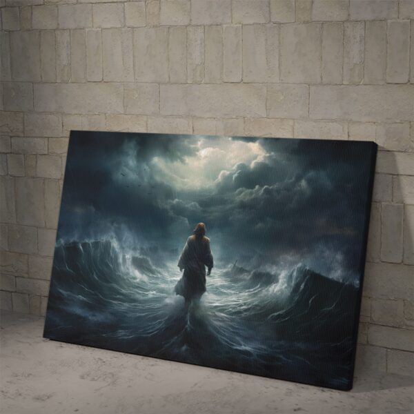 Jesus Walking On The Sea 2 Poster and Canvas