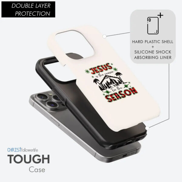 Jesus is the reason for the season phone case, Christian Christmas phone cases
