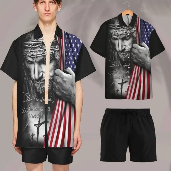 3D Jesus Christ Just Have Faith Custom Short Sleeve Shirts Aloha Shirt For Summer Hawaiian Shirts  – Gift Men Women Days