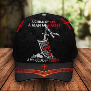 Child of God Jesus: Faithful Warrior of Christ - 3D Cap with Christian Classic Design