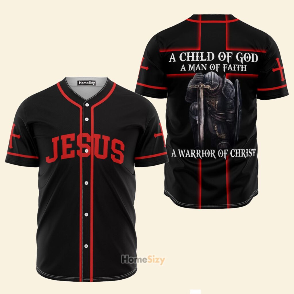 A Child Of God Jesus Black And Red – Baseball Jersey – Gift Men Women A Child Of God Jesus Black And Red – Baseball Jersey – Gift Men Women