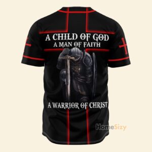 A Child Of God Jesus Black And Red - Baseball Jersey - Gift Men Women 1