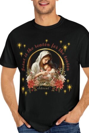 Vintage Nativity Scene Tshirt - Jesus is the Reason A Thrill of Hope Shirt Catholic Holiday Gifts