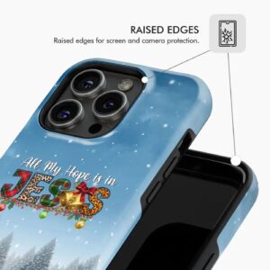 All my hope is in Jesus Christmas tree phone case 1