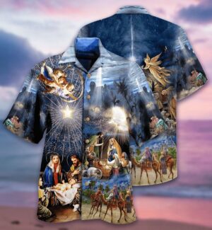 Amazing Jesus Was Born Christmas Day Hawaiian Shirt  - Gift Men Women Days