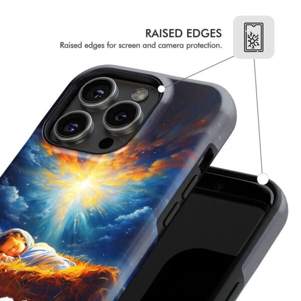Baby Jesus With A Lamb, Baby Jesus In The Manger, Phone Case