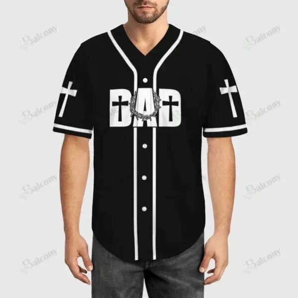 Baseball Tee Jesus – Dad is man of God Baseball Jersey 89 – Gift Men Women