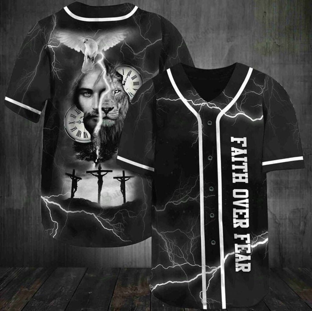 Baseball Tee Jesus – Faith over fear 3 Baseball Jersey 100 – Gift Men Women Baseball Tee Jesus – Faith over fear 3 Baseball Jersey 100 – Gift Men Women