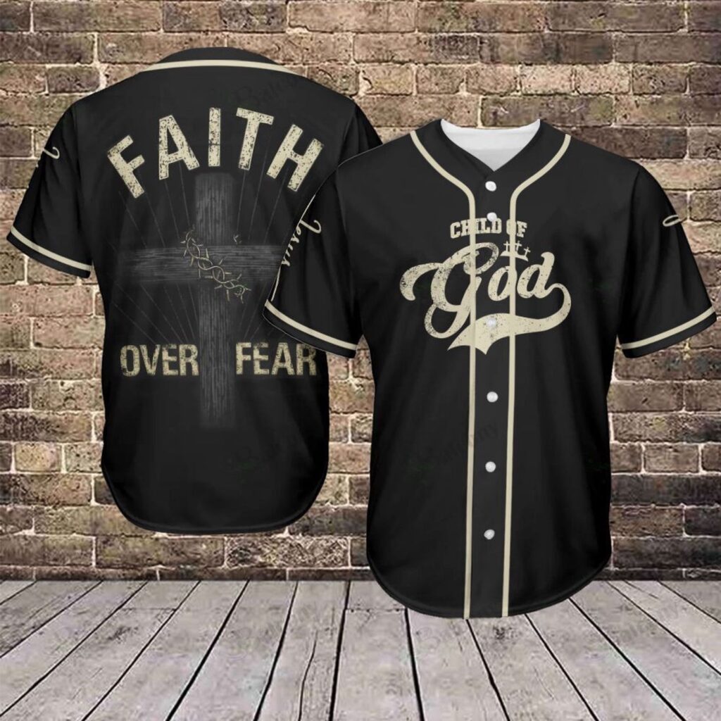 Baseball Tee Jesus – Faith Over Fear Baseball Jersey 357 – Gift Men Women Baseball Tee Jesus – Faith Over Fear Baseball Jersey 357 – Gift Men Women