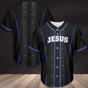 Baseball Tee Jesus - Faith Over Fear Baseball Tee Jersey Shirt 266 - Gift Men Women