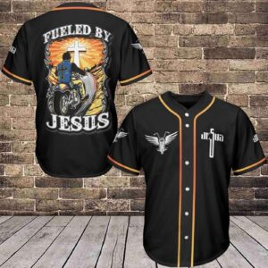 Baseball Tee Jesus - Fueled by Jesus Baseball Jersey 397 - Gift Men Women