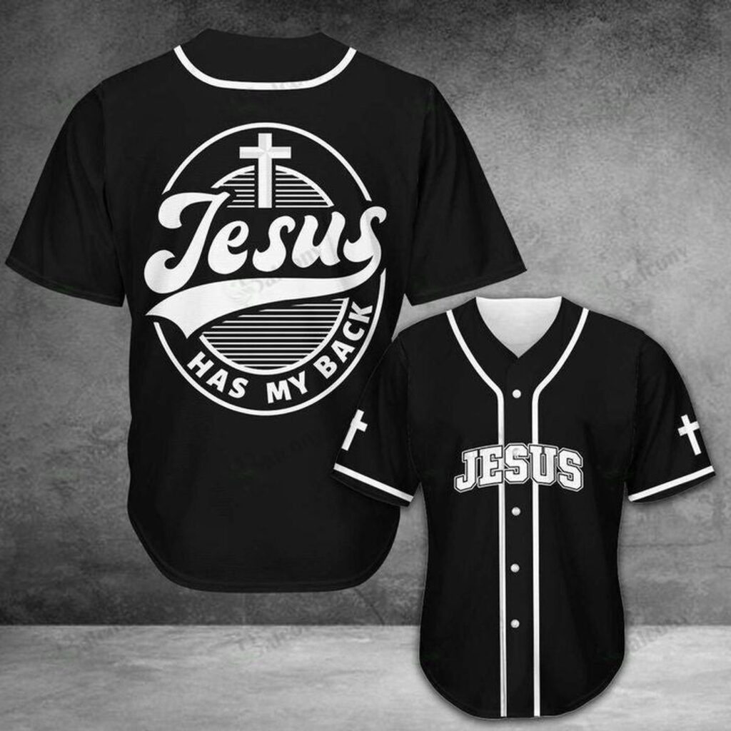 Baseball Tee Jesus has my back Baseball Jersey 146 – Gift Men Women Baseball Tee Jesus has my back Baseball Jersey 146 – Gift Men Women