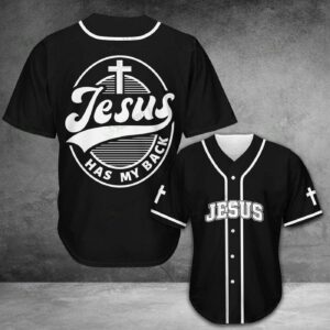 Baseball Tee Jesus has my back Baseball Jersey 146 - Gift Men Women