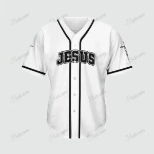 Baseball Tee Jesus - He has my back Baseball Jersey 158 - Gift Men Women 1