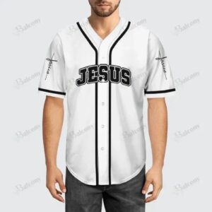Baseball Tee Jesus - He has my back Baseball Jersey 158 - Gift Men Women 3