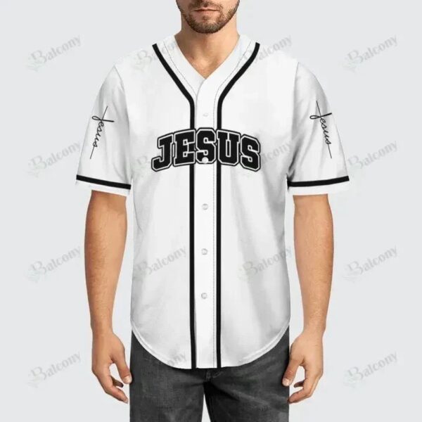 Baseball Tee Jesus – He has my back Baseball Jersey 158 – Gift Men Women