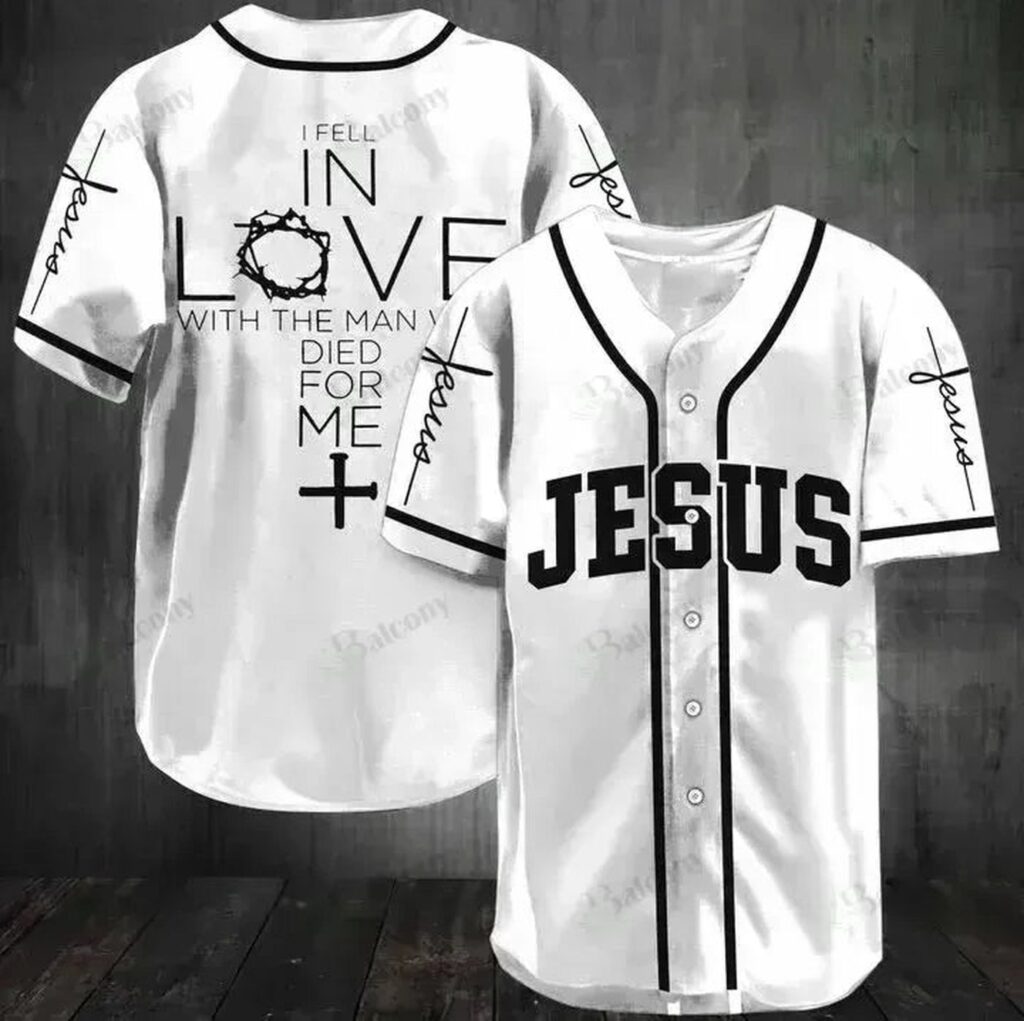 Baseball Tee Jesus – I fell in love with Who died for me Baseball Jersey 149 – Gift Men Women Baseball Tee Jesus – I fell in love with Who died for me Baseball Jersey 149 – Gift Men Women
