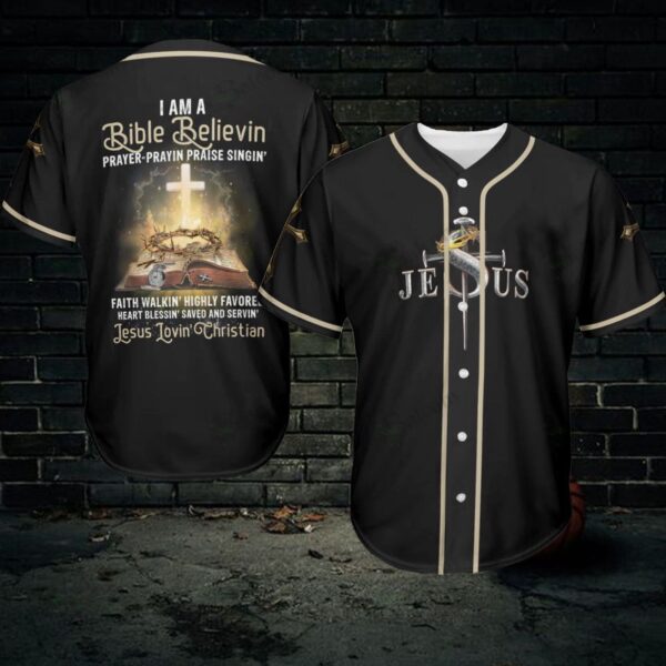 Baseball Tee Jesus Loving Christian Baseball Tee Jersey Shirt 364 – Gift Men Women