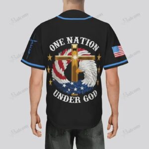 Baseball Tee Jesus - One nation under God the Amazing Eagle Baseball Tee Jersey Shirt 102 - Gift Men Women 1