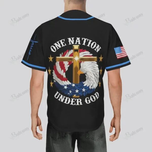 Baseball Tee Jesus – One nation under God the Amazing Eagle Baseball Tee Jersey Shirt 102 – Gift Men Women