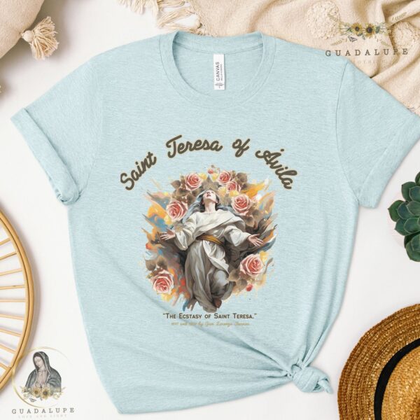 Boho Saint Teresa Tshirt: All Saints Apparel & Religious Gifts