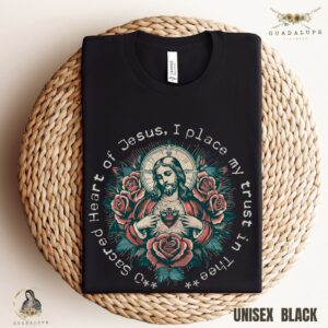 Sacred Heart of Jesus Tshirt: Catholic Christian Clothing Faith & Devotional Gifts