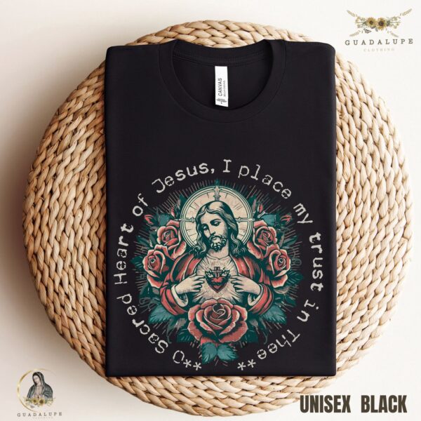 Sacred Heart of Jesus Tshirt: Catholic Christian Clothing Faith & Devotional Gifts