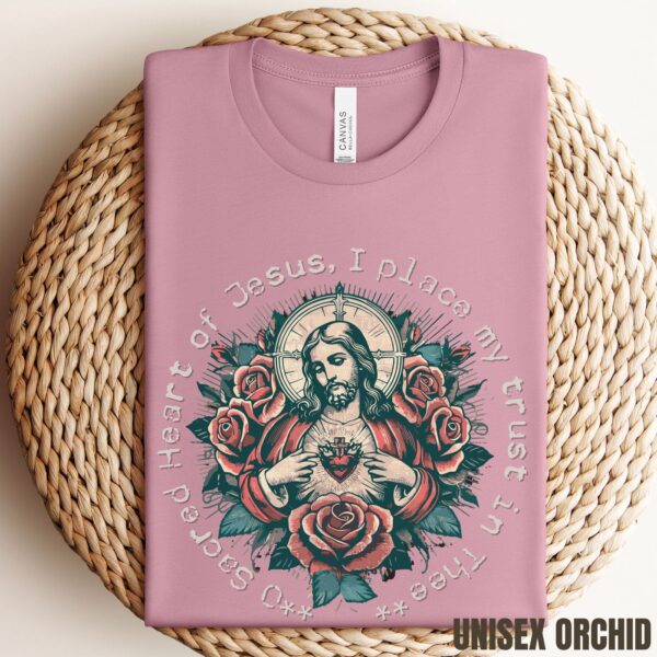 Sacred Heart of Jesus Tshirt: Catholic Christian Clothing Faith & Devotional Gifts