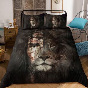 Christ Jesus inside Lion art Bedding Set Tmarc Tee 3