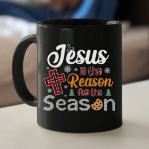 Christian Christmas coffee mug: Jesus is the reason for the season