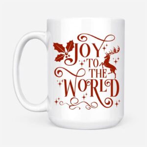 Christian Christmas coffee mug, Joy to the world mug 1
