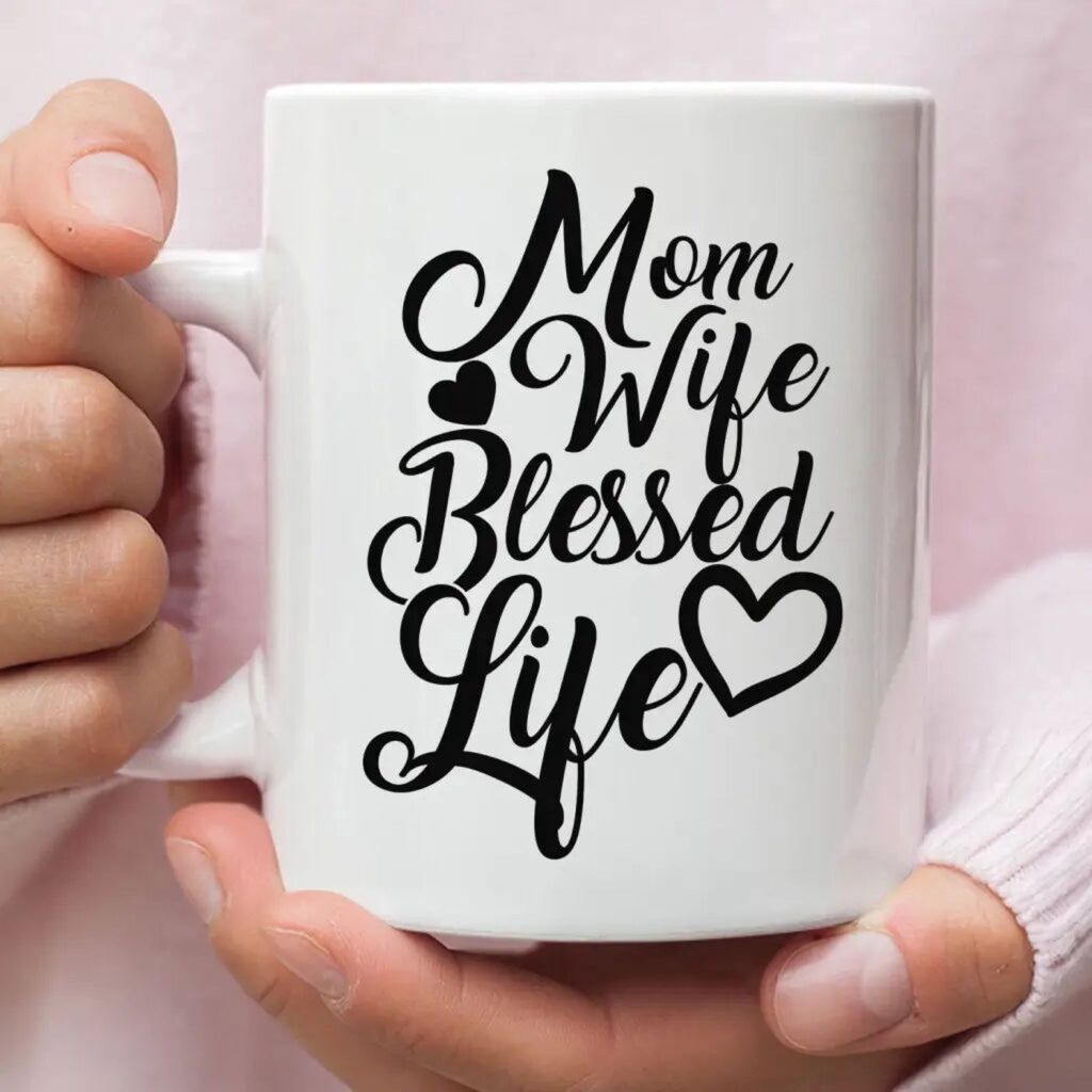 Christian Coffee Mug, Mom Wife Blessed Life Blessed Christian Coffee Mug, Mom Wife Blessed Life Blessed