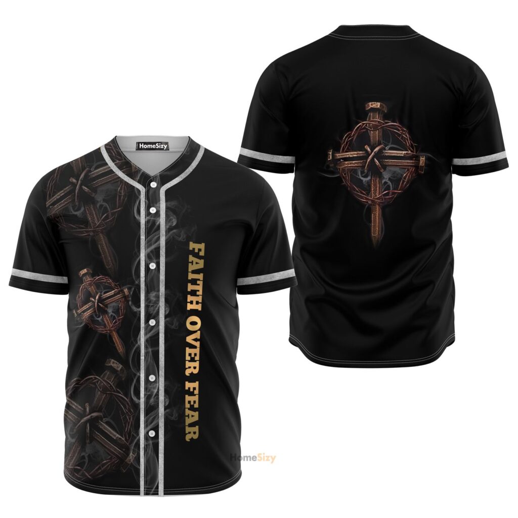 Christian Jesus Faith Over Fear Smoke Black – Baseball Jersey – Gift Men Women Christian Jesus Faith Over Fear Smoke Black – Baseball Jersey – Gift Men Women