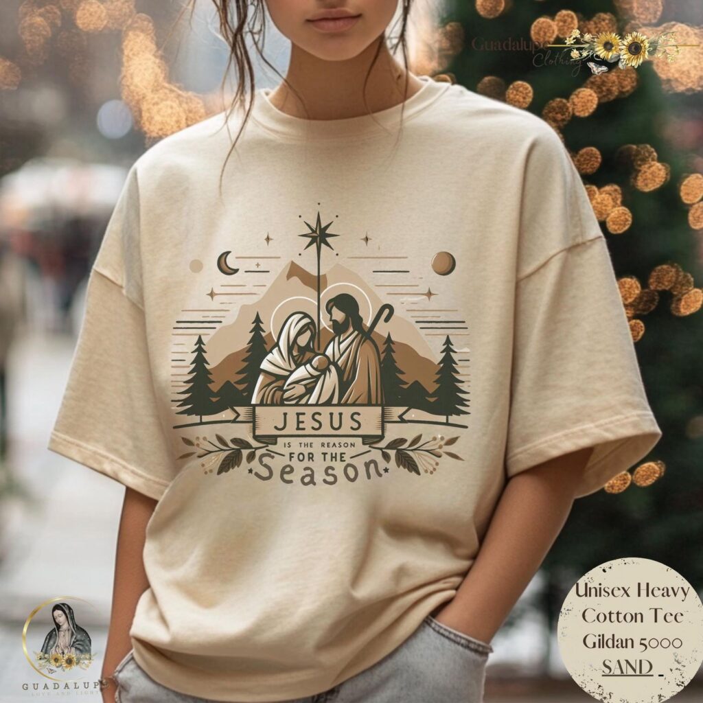 Jesus Nativity Scene Unisex Shirt – Catholic Winter Apparel for Festive Faith Jesus Nativity Scene Unisex Shirt – Catholic Winter Apparel for Festive Faith