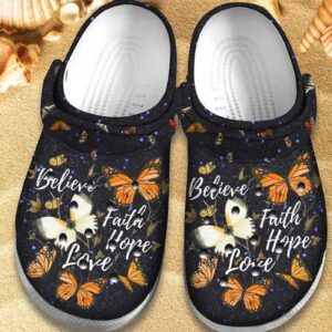 Croc Shoe - Christian Faith Hope Love Butterfly Christmas ClogClog