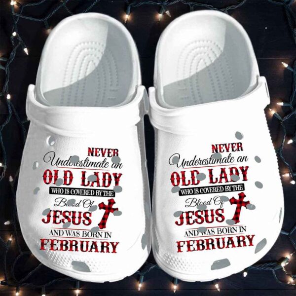 Croc Clog Shoe: Christian Old Lady Covered in Jesus Blood – Never Underestimate!Clog