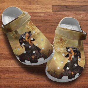 Dachshund Dog and Jesus Gods Clog Shoe – Hand of God Classic Perfect Jesus Lovers Gift