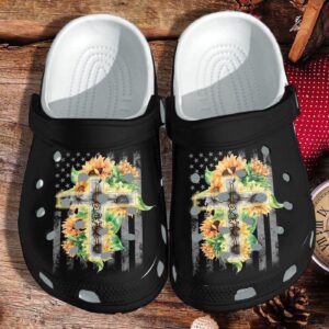 Croc Shoe - Faith Sunflower Hippie Clog: Stylish Comfortable and Unique DesignClog