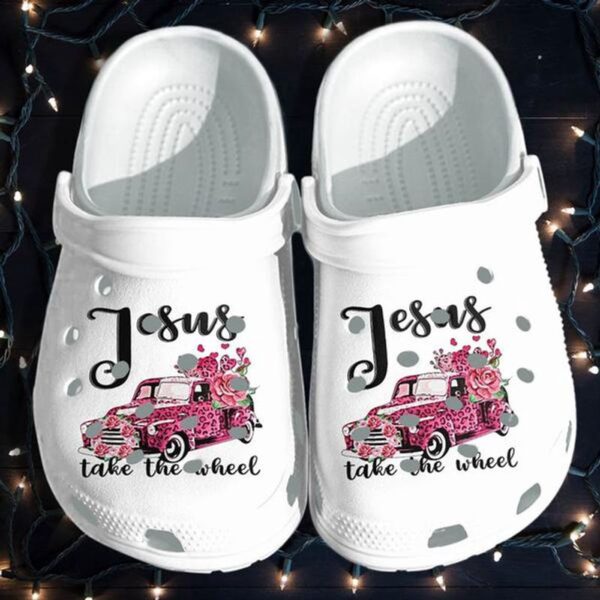 Stylish Pink Car Croc Clog Shoe – Jesus Faith Design for FriendsClog