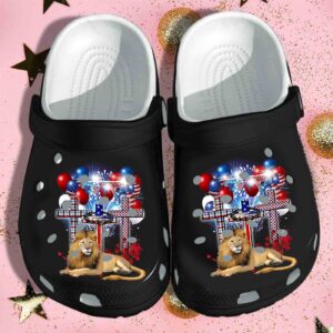 Croc Shoe - Independence Day Outfit Idea: Lion Jesus Cross ClogClog