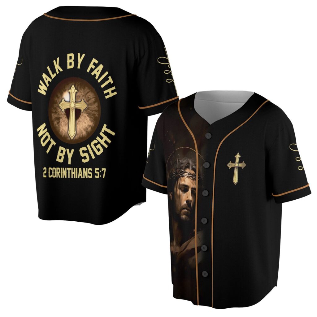 Cross Jesus Eye Walk By Fate, Not By Sight Baseball Jersey – Gift Men Women Cross Jesus Eye Walk By Fate, Not By Sight Baseball Jersey – Gift Men Women