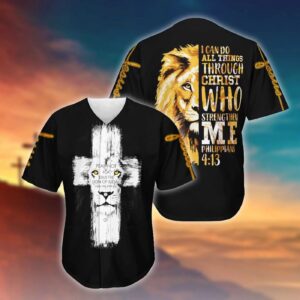 Fear Not Jesus the Lion of Judah Triumphs 3D Baseball Jersey for Men & Women - Perfect Gift