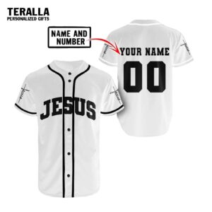 Custom 3D All Over Print Jesus Baseball Jersey Shirt For Men and Women - Gift Men Women