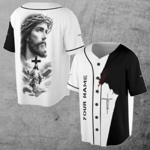 Custom Name Jesus Crown of Thorns Jesus Baseball Jersey - Gift Men Women