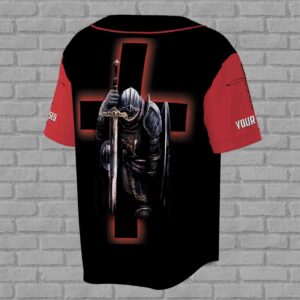 Custom Name Jesus The Warrior The child of God 3D Baseball Jersey Size - Gift Men Women 1