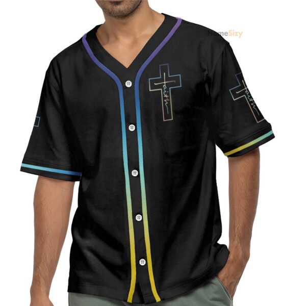 Faith Christian Jesus Black – Baseball Jersey – Gift Men Women