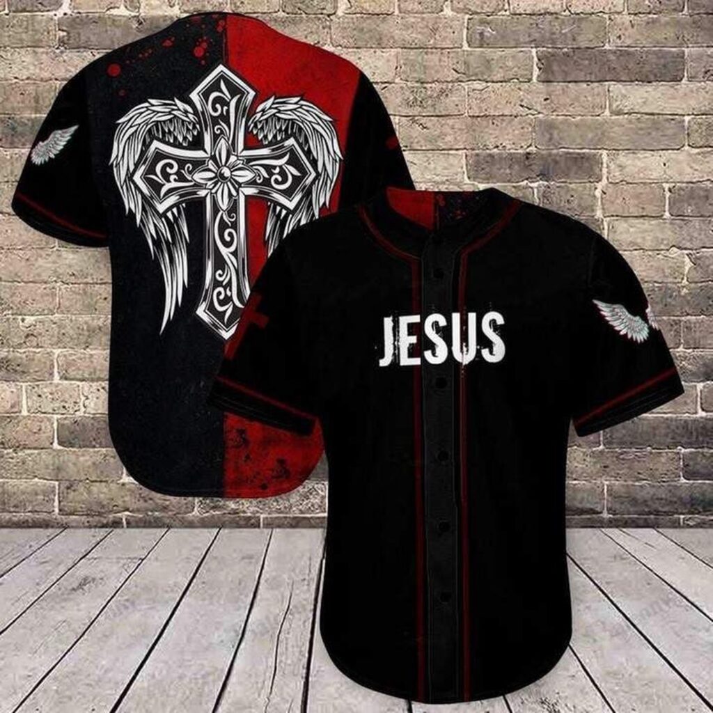 Faith Cross Wing Of Jesus Baseball Tee Jersey Shirt Printed 3D – Gift Men Women Faith Cross Wing Of Jesus Baseball Tee Jersey Shirt Printed 3D – Gift Men Women