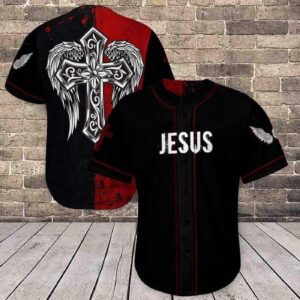 Faith Cross Wing Of Jesus Baseball Tee Jersey Shirt Printed 3D - Gift Men Women