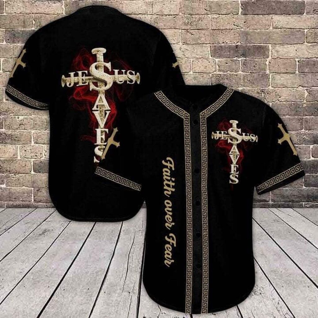 Faith Over Fear Jesus Saves Baseball Jersey, Christian Gift, Jesus Jersey For Men Women – Gift Men Women Faith Over Fear Jesus Saves Baseball Jersey, Christian Gift, Jesus Jersey For Men Women – Gift Men Women
